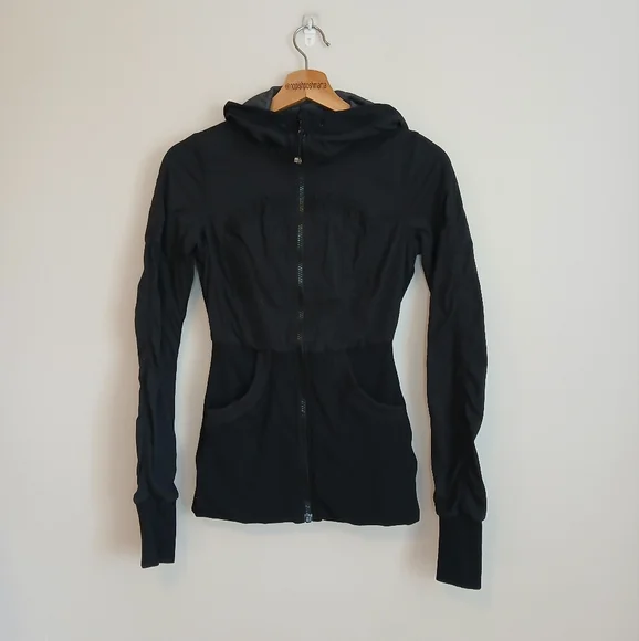 Lululemon Studio Dance Jacket Reversible Black Grey Size 4